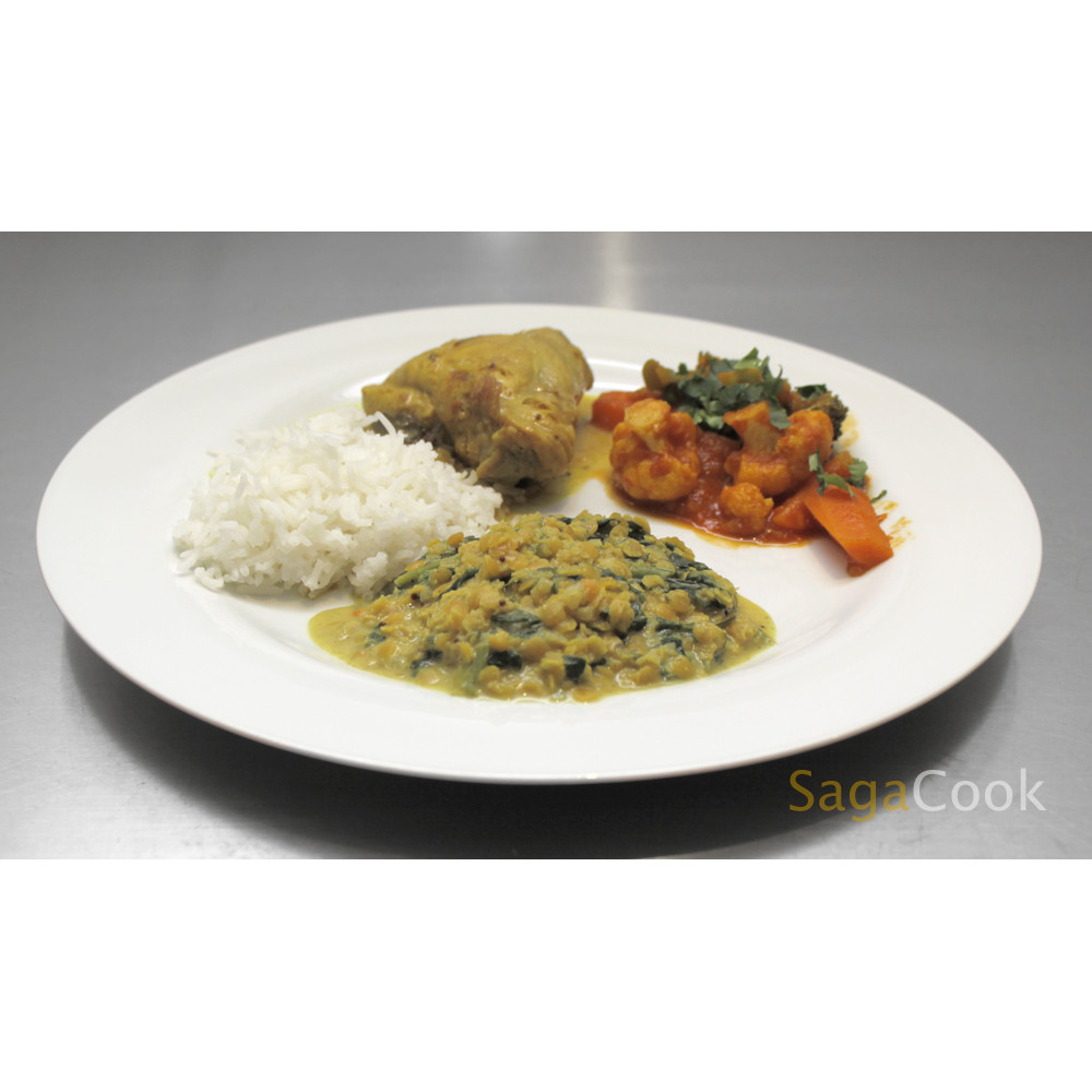 Dhal mit Spinat